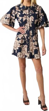 Olivaceous Shiloh Floral Mini Dress In Navy