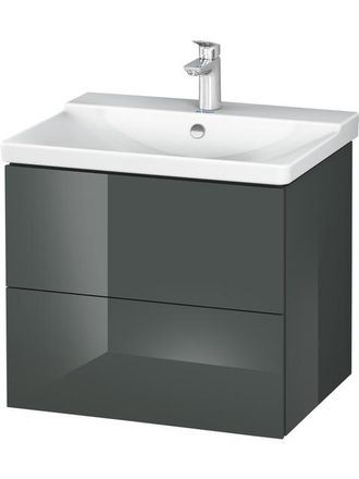 Duravit Duravit L-cube Mueble De Pared 620mm De Ancho, Profundidad 481, 2 Cajones, Se Ajusta A La Altura De P3 Comfort. Art&iacute;culo 233265, Color: Laca De Alto B