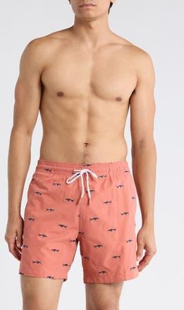 Trunks Surf & Swim Co. Sano 6.5-Inch Swim Shorts in Peach at Nordstrom Rack, Size X-Large