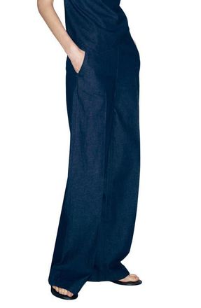 Mango Flat Front Jeans in Open Blue at Nordstrom, Size 14