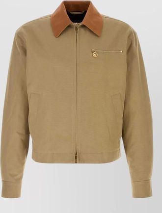 Versace cotton single-breasted jacket