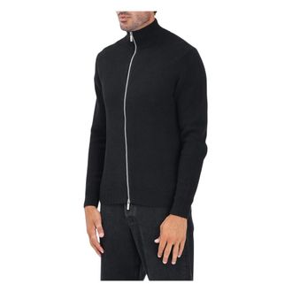 Selected Cardigan met rits - Heren - Truien - Zwart - Maat: 2XL Katoen