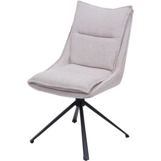 Hhg Silla De Comedor Hhg 453, Silla De Cocina, Giratoria Con Retorno Autom&aacute;tico, Tela/textil (420 G/m&sup2;) Oeko-tex, Crema-beige