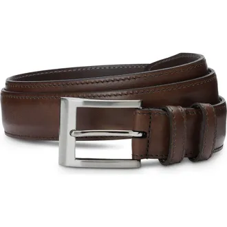 Allen Edmonds Wide Leather Belt in Espresso at Nordstrom, Size 42