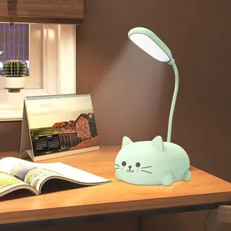 OEM L&aacute;mpara De Escritorio, L&aacute;mpara De Escritorio Led, L&aacute;mpara Plegable, Recargable Por Usb, 400 Mah, 1 Ajuste, Abs, 0,6 W, 9 X 7 X 18 Cm, Azul