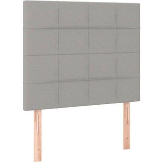 vidaXL Cabecero Con Luces Led Tela Gris Claro 80x5x118/128 Cm Vidaxl