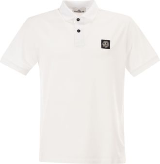 Stone Island Regular Fit Short Sleeved Polo Shirt With Compass Patch