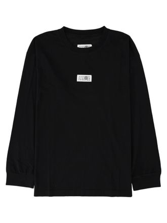 Maison Margiela Long-Sleeve Black Crew Neck Cotton T-Shirt