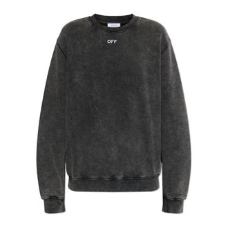 Off-white Sweatshirts, female, Gray, Size: M Sweatshirt with logo