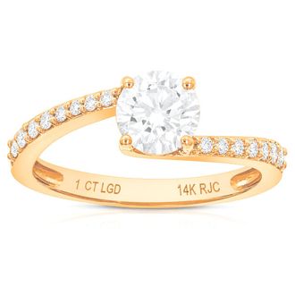 Vir Jewels 2 cttw Lab Grown Diamond Engagement Ring in 14K Rose Gold For Women