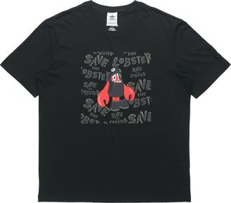 adidas originals Artist Tee Ss Dragon Printing Round Neck Pullover Sports Short Sleeve Black HA4699