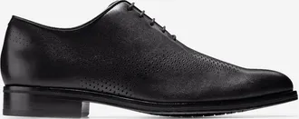 Cole Haan Mens Washington Grand Laser Wingtip Oxford Shoes - Black Size 10.5