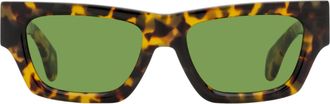 Palm Angels PERI10J Rectangular Acetate Sunglasses - Brown