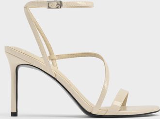 Charles & Keith Andricia Patent Strappy Stiletto Sandals