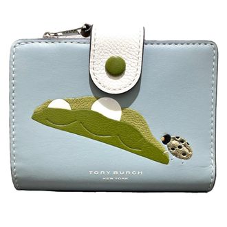 Tory Burch Light Blue Leather Wallet (Bi-Fold) (Pre-Owned)