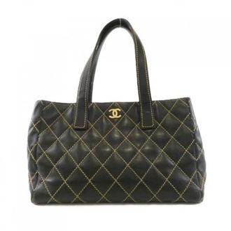 Chanel Pre-owned Wild Stitch Calf Handbag - Dames - Pre-owned - Zwart - Maat: ONE Size Leer