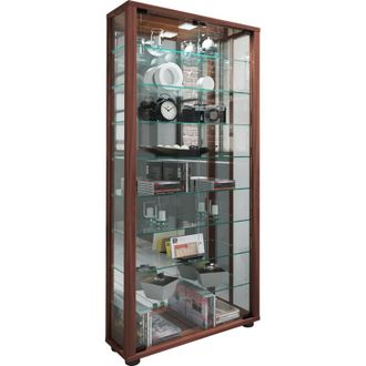 ebuy24 Vetrina in vetro VCM in stand Vetrina vetrata con vetro di sicurezza ESG Dimensioni ca. A. 115 x L. 59 x P. 18 cm Stand vetrina in vetro Moderno e