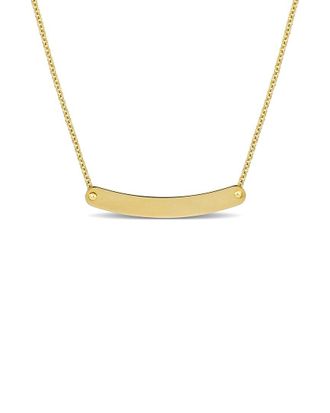 Italian Gold, Inc 14K Bar Curve Id Necklace