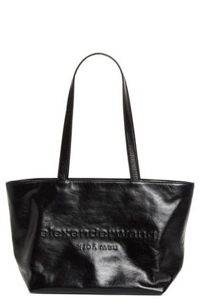 Alexander Wang Medium Punch Leather Tote Bag in Black at Nordstrom
