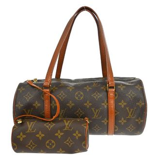 Louis Vuitton Papillon Handbag Monogram Canvas Brown Canvas Handbag (Pre-Owned)