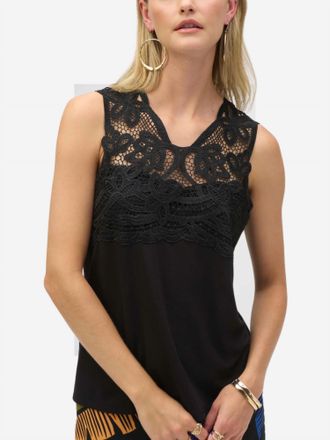 Joseph Ribkoff Jersey Straight Camisole Top In Black