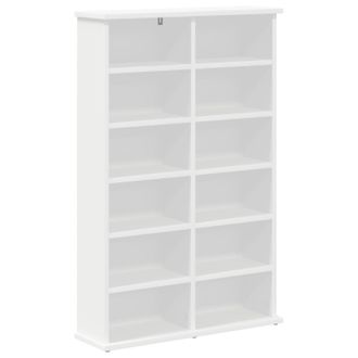 vidaXL Cabinet Para Cds Blanco 60 X 17 X 92 Cm Madera De Ingenier&iacute;a Vidaxl