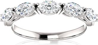 Pompeii3 1 1/2 Ct Oval Moissanite Wedding Ring Available in White, Yellow or Rose Gold