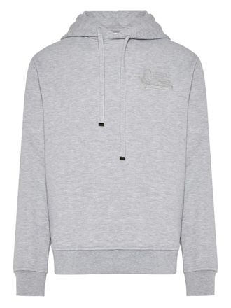 Etro embroidered-logo hoodie - Grey