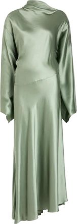 De La Vali Abito lungo Bayamo drappeggiato - Verde