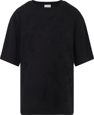 Dries Van Noten Black Hegels Cotton T-Shirt-Donna