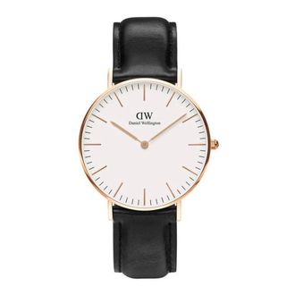 Daniel Wellington Accessoires, Heren, Zwart, ONE Size, Leer, Classic Sheffield