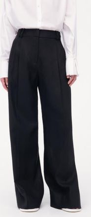Another Tomorrow Pleated Trouser in Black at Nordstrom, Size 40 It