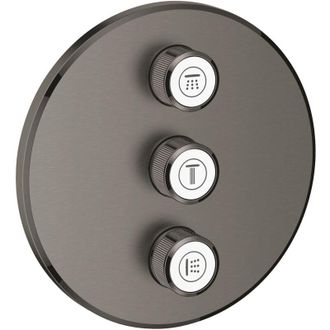 GROHE Grohtherm SmartControl Pannello di controllo a 3 uscite, spazzola in grafite dura (29122AL0)