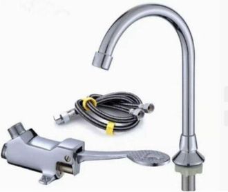 OEM Grifo Accionado Con El Pie Para Lavabo De Laboratorio M&eacute;dico/ba&ntilde;o, Juego De Grifos Para Lavado De Manos De Laboratorio, Interruptor De Pie