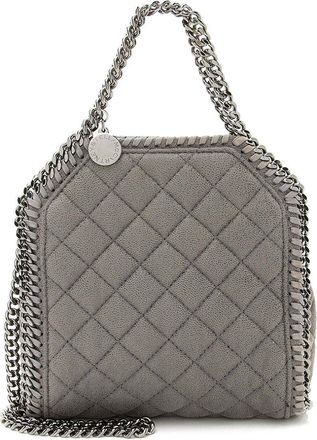Stella McCartney Stella Mccartney Grey Quilted Shaggy Deer Falabella Tiny Tote (Authentic Pre- Loved)