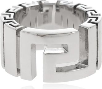 Versace Greca Ring - Dames - Ringen - Grijs - 54 MM - Accessoires