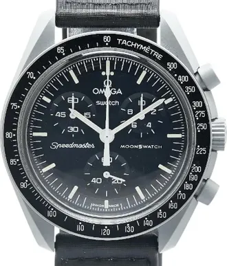 Omega Pre-owned Watches, male, Gray, Size: ONE SIZE Pre-owned Speedmaster MoonSwatch Bioceramic