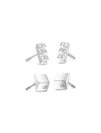 Calvin Klein Juego De 2 Pares De Pendientes De Cristal