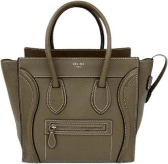 Celine Pre-owned Handbags, female, Beige, Size: ONE SIZE Pre-owned Vintage Boston Bag