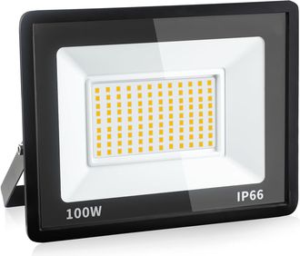 OEM Proyector Led De 100 W, 10.800 L&uacute;menes, Iluminaci&oacute;n Exterior, Resistente Al Agua Ip66, Luz Blanca C&aacute;lida De 3000 K, Iluminaci&oacute;n De Seguridad Para Alma
