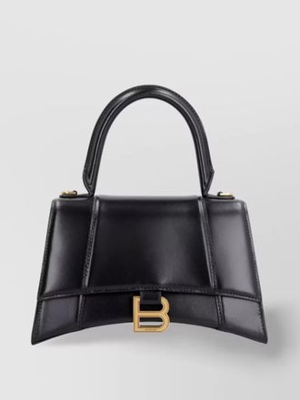 Balenciaga hourglass small leather tote bag