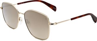 Rag & Bone Rag & Bone Unisex 57 mm Gold Sunglasses
