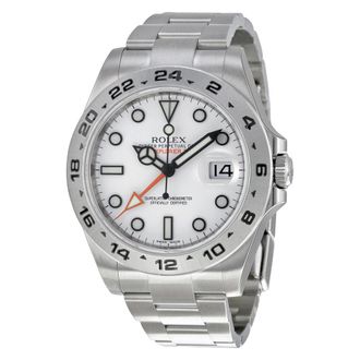 Rolex Pre-owned Rolex Explorer II Automatic Chronometer White Dial Mens Watch 216570 WSO