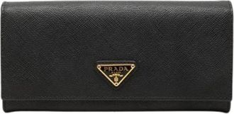 Prada Pre-owned Long Wallet - Dames - Vintage Accessoires - Zwart - ONE Size - Leer - Vintage