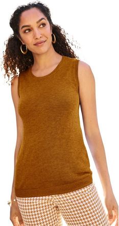 Jessica London Sleeveless Cashmere Shell in Clove at Nordstrom, Size Medium