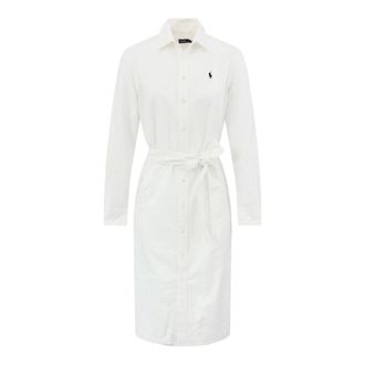 Polo Ralph Lauren Dames, Jurken, Wit, Maat: 3XL Katoen
