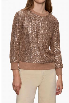 Sanctuary Relaxed Sparkle Popover Top In Mocha