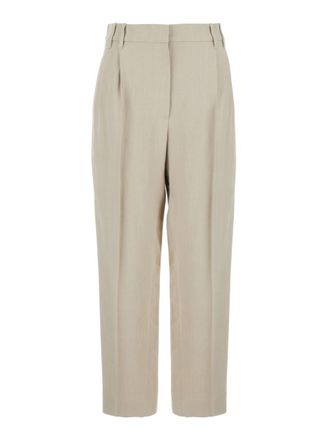 Brunello Cucinelli Violet Pants With Monil Detail On The