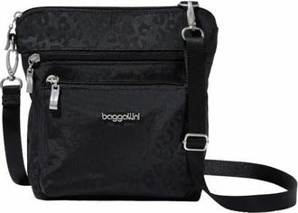 Baggallini Modern Pocket Crossbody Bag in Black Cheetah Emboss at Nordstrom