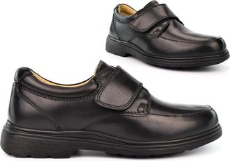 Generic Mens Leather Shoes Mens Comfort Shoes Size 6 Boys Shoe Size 14 Leather Shoe Touch Fastening EEE Fitting Extra Wide Fit Extra Wide Comfort EE Width Cas